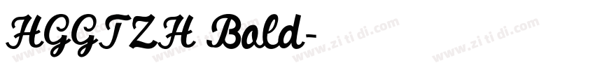 HGGTZH Bold字体转换